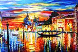 Colorful Impasto Paintings - Colorful Venice by 2011
